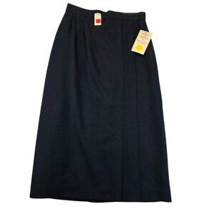 Vintage Paddle Saddle Wool Blend Skirt Sz 5-6 Black Deadstock Old Money Heritage